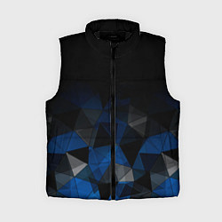 Женский жилет Черно-синий геометрический, цвет: 3D-черный