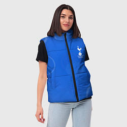 Женский жилет Tottenham hotspur Голубая абстракция, цвет: 3D-красный — фото 2