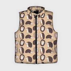 Женский жилет Charming hedgehogs, цвет: 3D-светло-серый