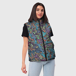 Женский жилет Галлюциногенные узоры, цвет: 3D-черный — фото 2