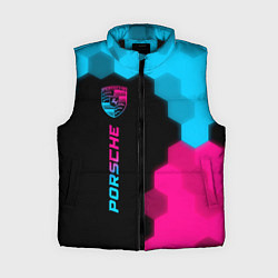 Женский жилет Porsche - neon gradient: по-вертикали, цвет: 3D-черный