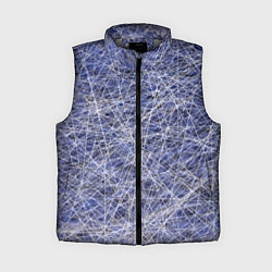 Женский жилет Паттерн из хаотичных линий - экспрессия, цвет: 3D-светло-серый