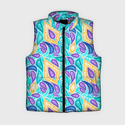 Женский жилет Узоры капельки, цвет: 3D-светло-серый