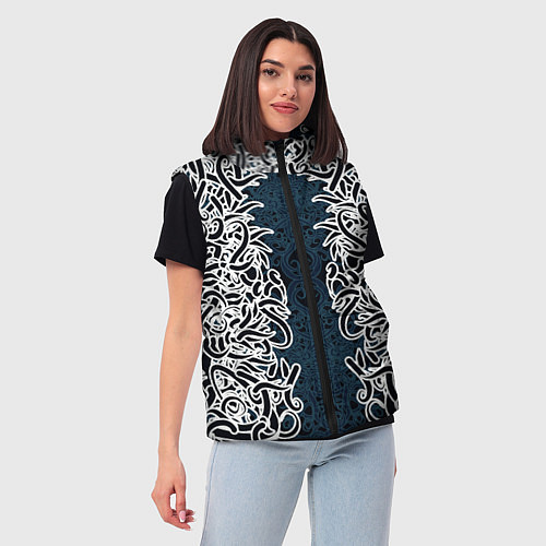 Женский жилет Белый шум / 3D-Красный – фото 3