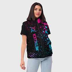Женский жилет Metallica - neon gradient: по-вертикали, цвет: 3D-черный — фото 2