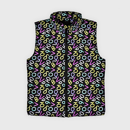 Женский жилет Любовь буквы паттерн / 3D-Черный – фото 1