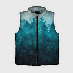 Женский жилет Темный хвойный лес