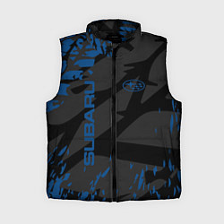 Женский жилет Subaru - следы шин, цвет: 3D-черный