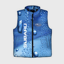 Женский жилет Subaru - капли, цвет: 3D-черный