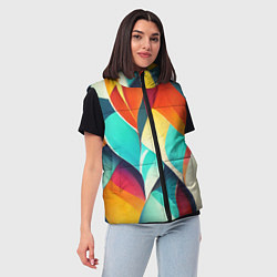 Женский жилет Красивые многоцветные узоры, цвет: 3D-красный — фото 2
