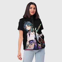 Женский жилет Адепт Сяо - Минимализм, цвет: 3D-черный — фото 2