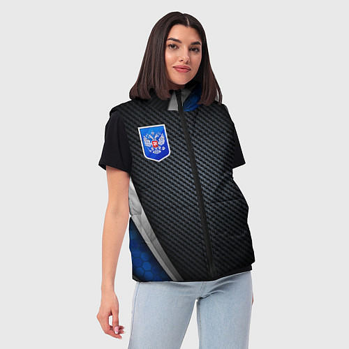 Женский жилет Black & blue Russia / 3D-Красный – фото 3