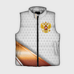 Женский жилет Герб РФ с золотой вставкой