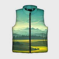 Женский жилет Зелёная долина, пейзаж