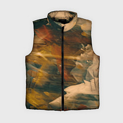 Женский жилет Туманные сюрреалистичные краски, цвет: 3D-черный