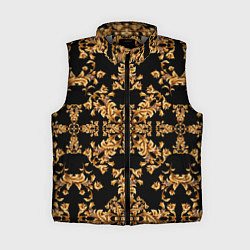 Женский жилет Золотая гжель узор цветы