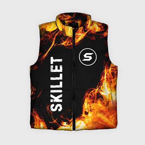 Женский жилет Skillet и пылающий огонь / 3D-Черный – фото 1