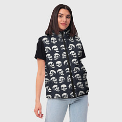 Женский жилет Черепа и точки, цвет: 3D-черный — фото 2
