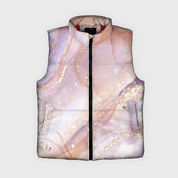 Женский жилет Бежевый с золотом мрамор, цвет: 3D-красный