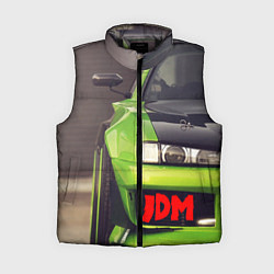 Женский жилет JDM машина зеленая тюнингованная
