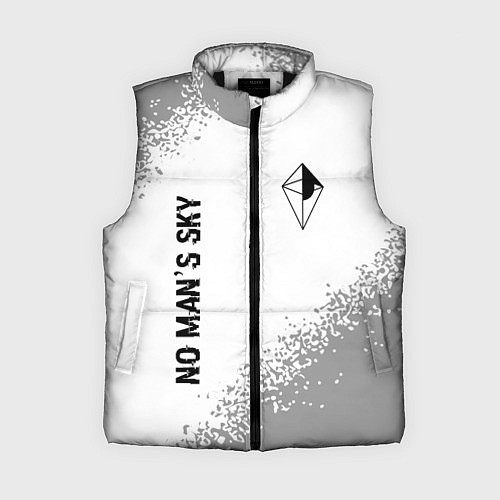Женский жилет No Mans Sky glitch на светлом фоне: надпись, симво / 3D-Черный – фото 1