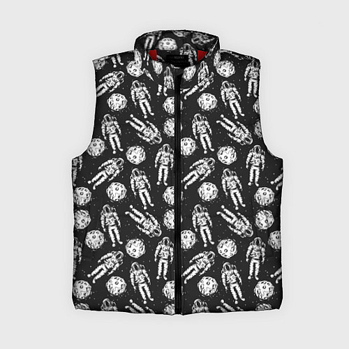 Женский жилет Космонавт и планета / 3D-Красный – фото 1