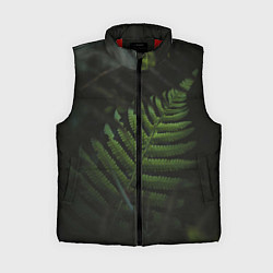 Женский жилет Лист папоротника, цвет: 3D-красный
