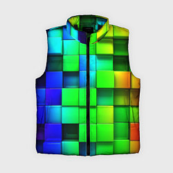 Женский жилет Цветные неоновые кубы