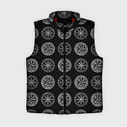 Женский жилет Vegvisir and Aegishjalmur Helm of Awe Black