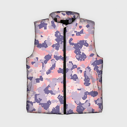 Женский жилет Цифровой камуфляж - сине-фиолетовый / 3D-Черный – фото 1