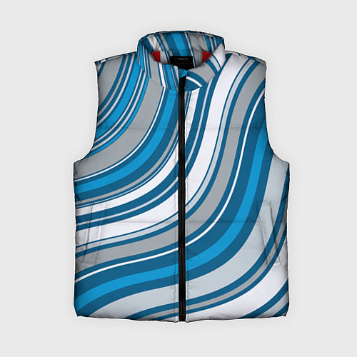 Женский жилет Волнистые полосы - текстура / 3D-Красный – фото 1