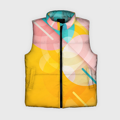 Женский жилет Геометрическая абстракция в солнечных тонах / 3D-Светло-серый – фото 1