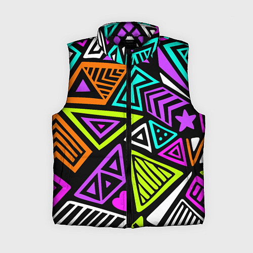 Женский жилет Abstract geometric shapes / 3D-Черный – фото 1
