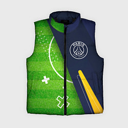Женский жилет PSG football field, цвет: 3D-черный