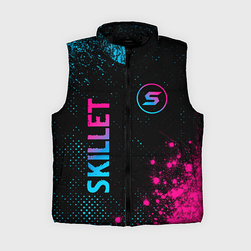 Женский жилет Skillet - neon gradient: надпись, символ / 3D-Черный – фото 1