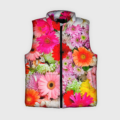 Женский жилет Colorful chrysanthemums / 3D-Красный – фото 1