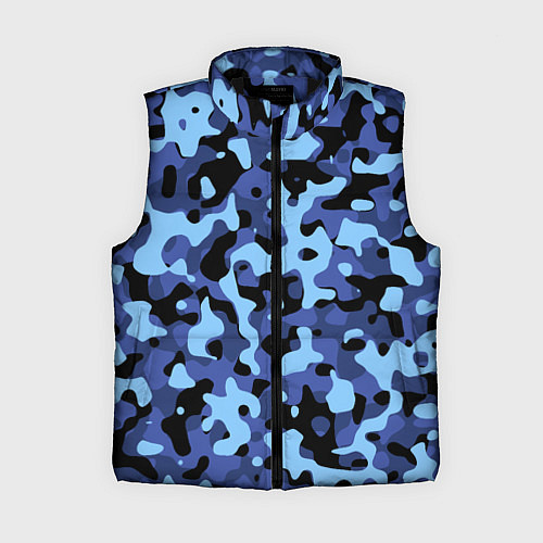 Женский жилет Камуфляж Sky Blue / 3D-Черный – фото 1