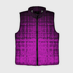 Женский жилет Абстрактный мозаичный черно - пурпурный узор