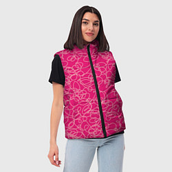Женский жилет Особо розовый Девчачий, цвет: 3D-черный — фото 2