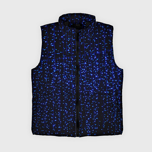 Женский жилет Праздничные неоновые огоньки / 3D-Черный – фото 1