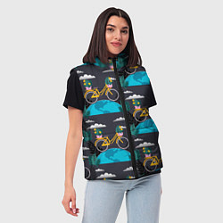 Женский жилет Велопрогулка, цвет: 3D-красный — фото 2