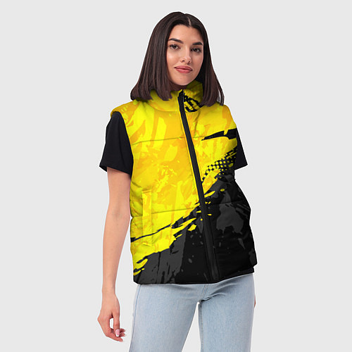 Женский жилет Black and yellow / 3D-Красный – фото 3