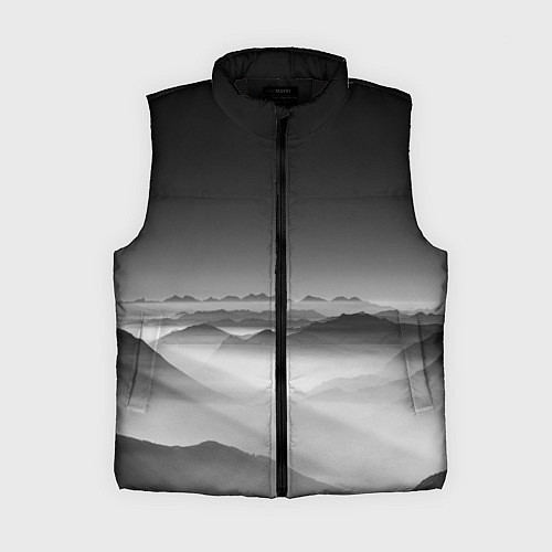 Женский жилет Туманные горы / 3D-Черный – фото 1