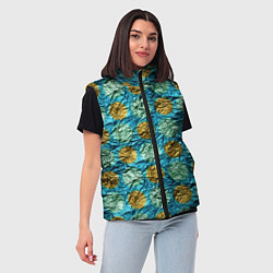 Женский жилет Фольга от шоколадной конфеты - текстура, цвет: 3D-черный — фото 2