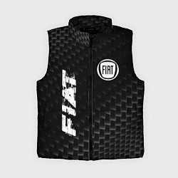 Женский жилет Fiat карбоновый фон, цвет: 3D-черный