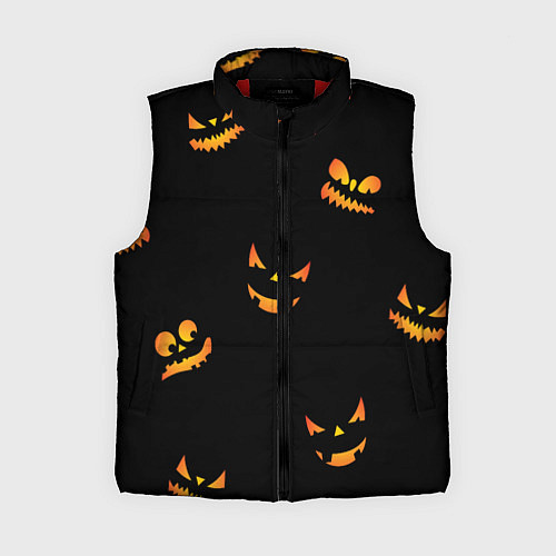 Женский жилет Halloween горящие тыквы / 3D-Красный – фото 1