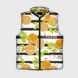Женский жилет Апельсины на чёрно-белом фоне