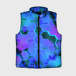 Женский жилет Синие неоновые плиты