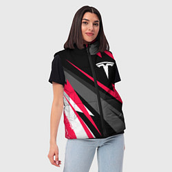 Женский жилет Tesla fast lines, цвет: 3D-черный — фото 2