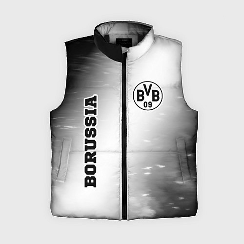 Женский жилет Borussia sport на светлом фоне: надпись, символ / 3D-Черный – фото 1